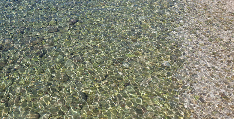clear sea in Promajna, Dalmatia, Croatia