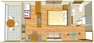 Apartments Milić, Promajna - plan