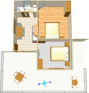 Apartments Milić, Promajna - plan