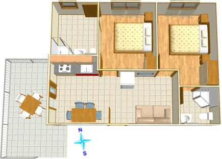 Apartments Milić, Promajna - plan