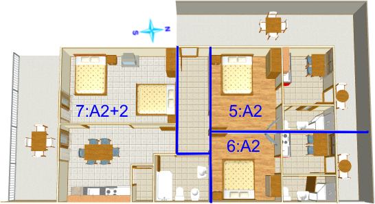 Apartments Milić, Promajna - floor panes